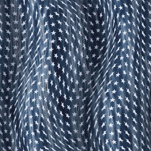 AE Nathan Fabrics US Navy Navy Blue White Wavy Stars