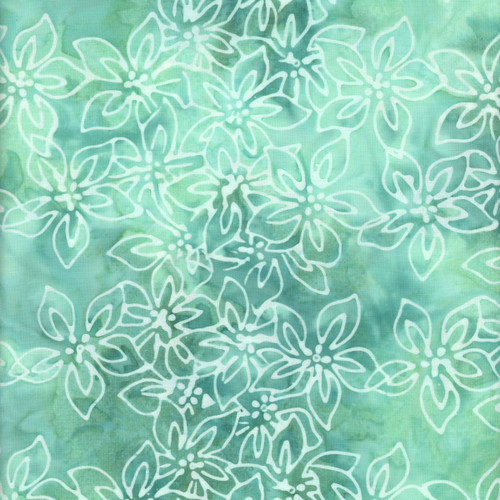 Windham Fabrics Anthology Batiks Avalon Jacqueline de Jonge Azaleas Sea Blue Green