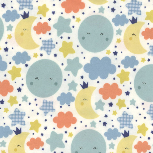 Riley Blake Fabrics Love You to the Moon Flannel Echo Park Nighttime Multi Multi