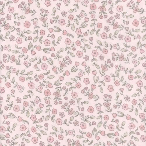 Timeless Treasures Fabrics Purrfection Garden Cats Flannel Pink Grey Flower Vines