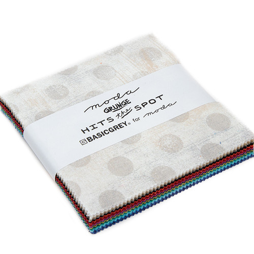Moda Fabrics BasicGrey Grunge Hits The Spot Charm Pack