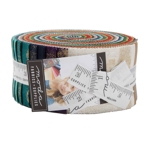 Moda Fabrics Grunge Metallic Jelly Roll