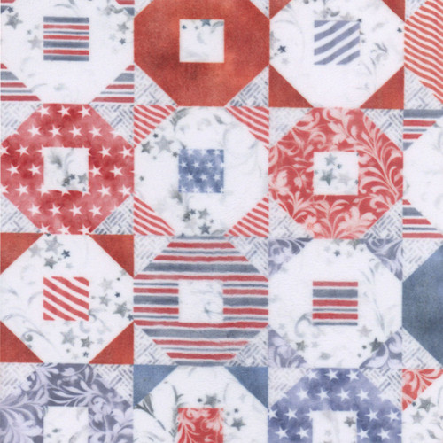 Studio E Fabrics Stars Stripes Minky Hometown Patchwork Quilt
