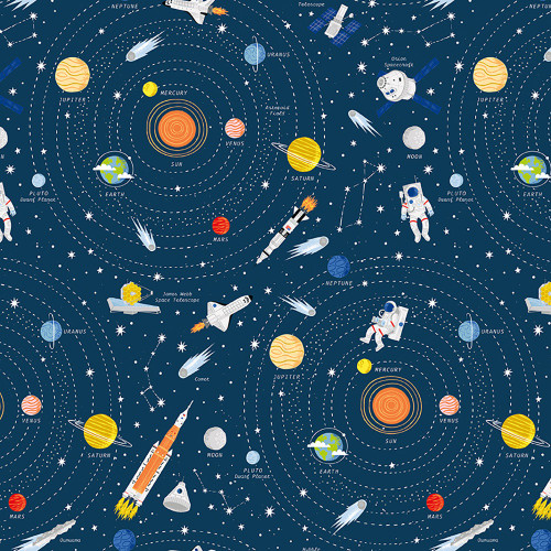 Riley Blake Designs Reach for the Stars with NASA Riley Cloward Galaxy Navy