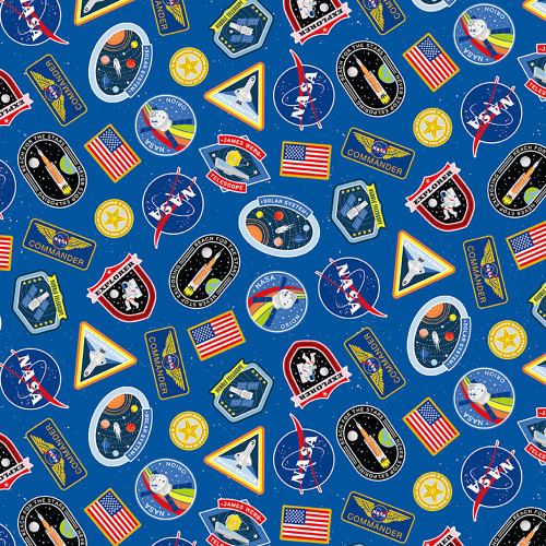 Riley Blake Designs Reach for the Stars with NASA Riley Cloward Patches Sapphire