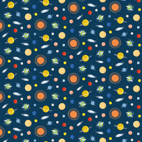 Riley Blake Designs Reach for the Stars with NASA Riley Cloward Planets Navy