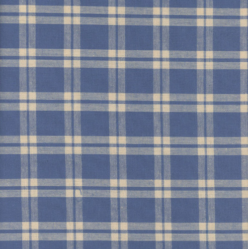 Windham Fabrics Artisan Classics Woven Plaid Tara Faughnan Leo Blue Cream