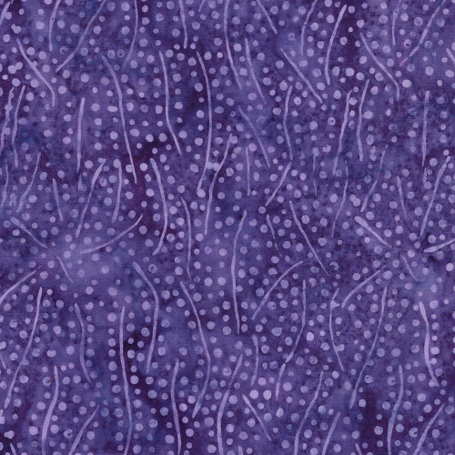 Lumin Fabrics Island Batik Feather Fantasy Jerry Khiev Cosmic Waves Purple Wisteria