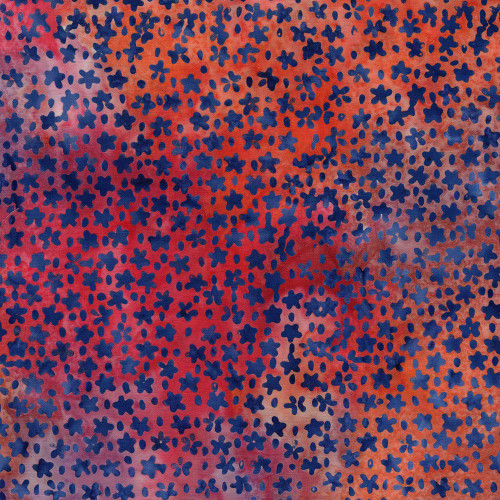 Lumin Fabrics Island Batik Groovy Kate Colleran Ditsy  Multi Pink Purple Orange