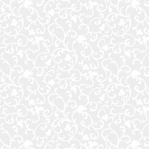 Wilmington Prints Essential White on White Climbing Ivy Vine Scroll