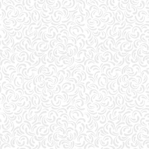 Wilmington Prints Essential White on White Jumbled Curliques