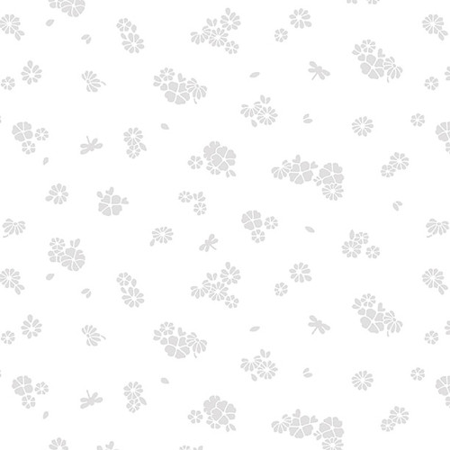 Wilmington Prints Essential White on White Flower Bloom Clusters