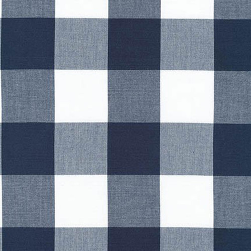 Robert Kaufman Carolina Gingham Check 2 Inch Navy Buffalo Plaid