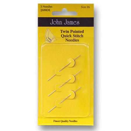 John James Twin Pointed Quick Stitch Needles Size 26