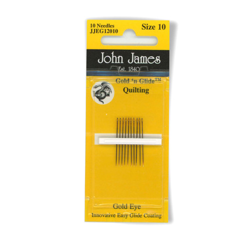 John James Quilting Needles Gold N Glide Size 10