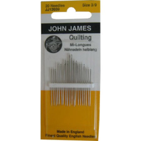 John James Hand Needles Size 3/9 Quilting