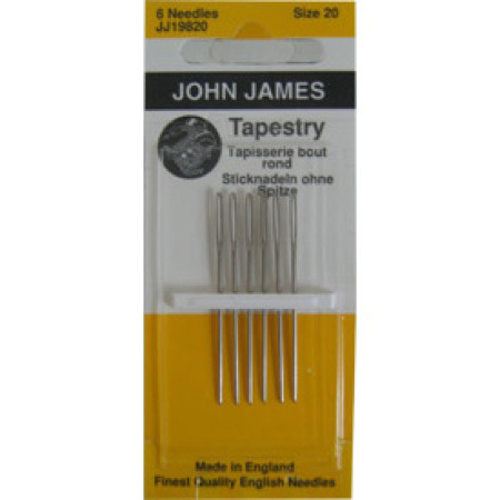 John James Tapestry Needles Size 20 6 Needles /Pkg