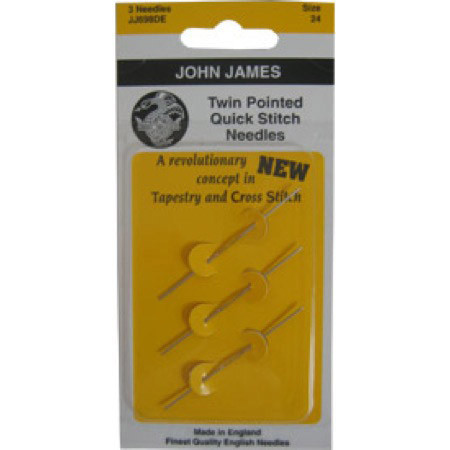 John James Twin Pointed Quick Stitch Needles Size 24