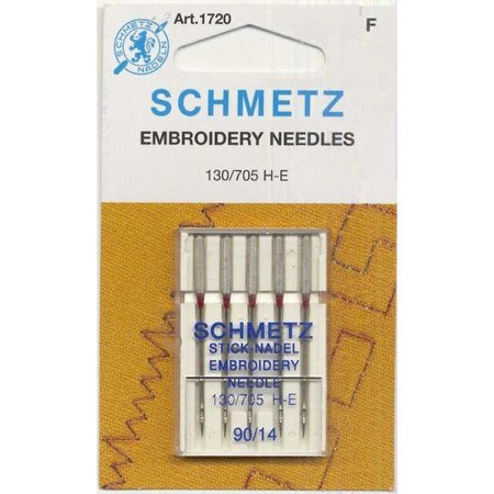 Schmetz Machine Embroidery Needle 90 14 130 E 90 V