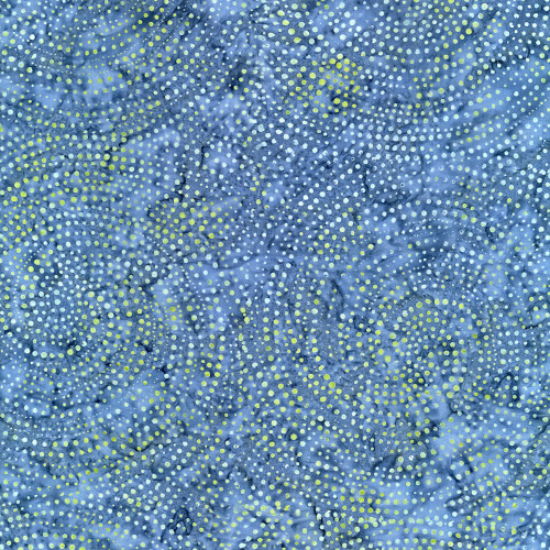 Timeless Treasures Fabrics Tonga Batiks Montauk Dotty Spiral Blueberry