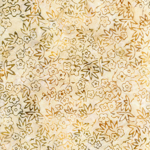 Timeless Treasures Fabrics Tonga Batiks Montauk Dotted Singing Florals Flax