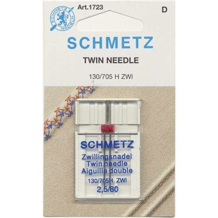 Schmetz Twin Machine Needle Size 2.5mm/80 1ct