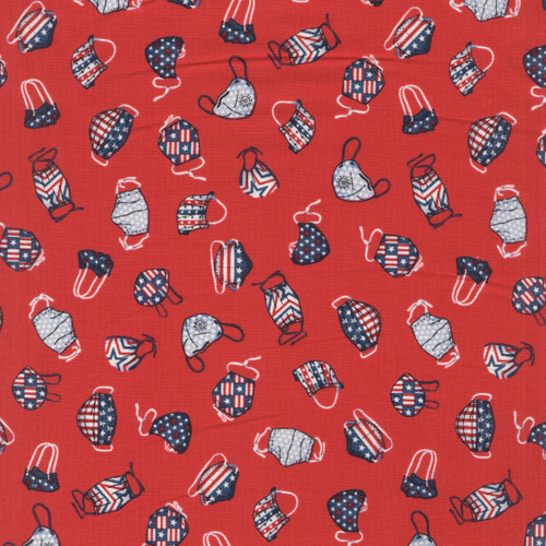 Studio E Fabrics Essential Heroes Face Masks Red