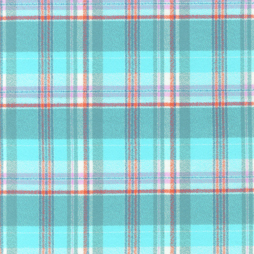 Robert Kaufman Fabrics Mammoth Junior Flannel Ashland Plaid Aqua