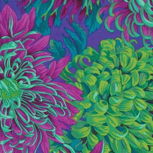 Free Spirit Fabrics Kaffe Fassett Classics Green Japanese Chrysanthemum by Philip Jacobs