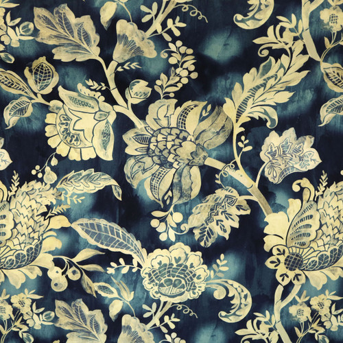 Hamilton Fabrics Innsbruck Lapis Jacobean Floral