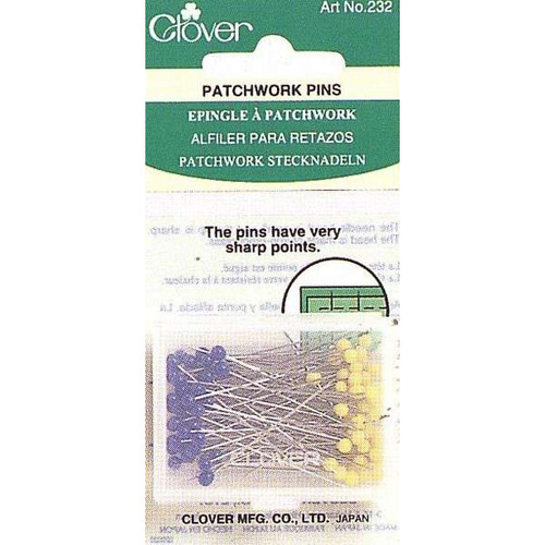 Clover Glass Head Patchwork Pins