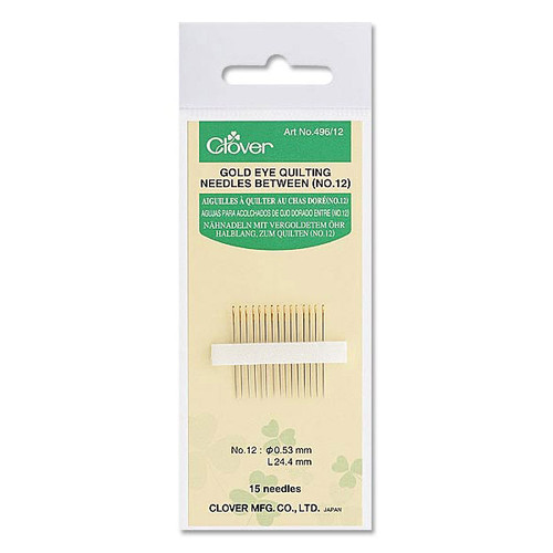 Clover Gold Eye Needles Betweens Size 12
