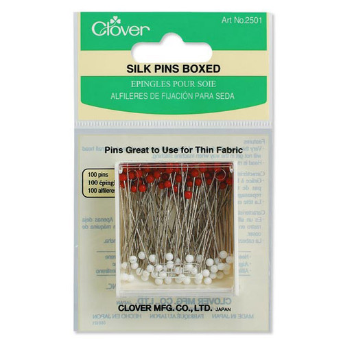 Clover Glass Head Silk Pins