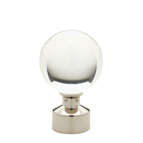 Select Drapery Finial Acrylic Ball 1 and 3.16 Inch