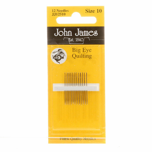 John James Quilting Needles Big Eye Size 10
