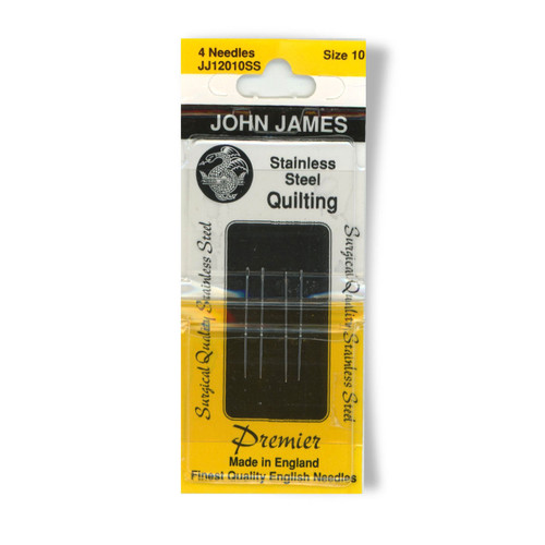 John James  Stainless Steel Quilting Needles Size 10