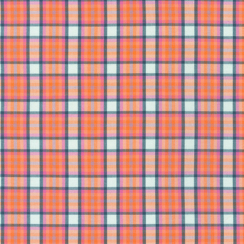 Robert Kaufman Fabrics Kitchen Window Wovens by Elizabeth Hartman Shirting Plaid Salmon