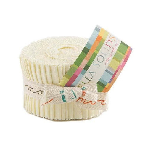 Moda Bella Junior Jelly Roll Strips 2.5 x 44 x 20 Snow