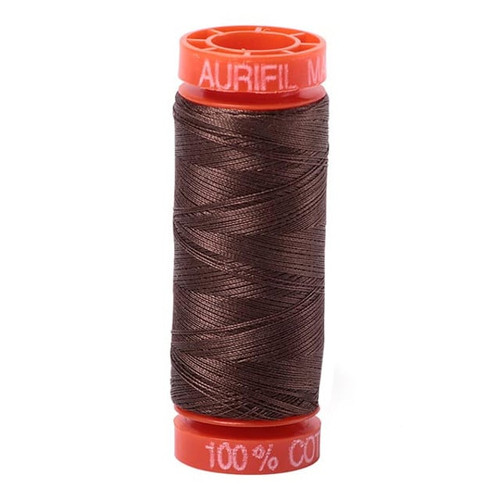 Aurifil Cotton Mako Thread 50 weight Bark Mini Spool 220 yards / 200 meters