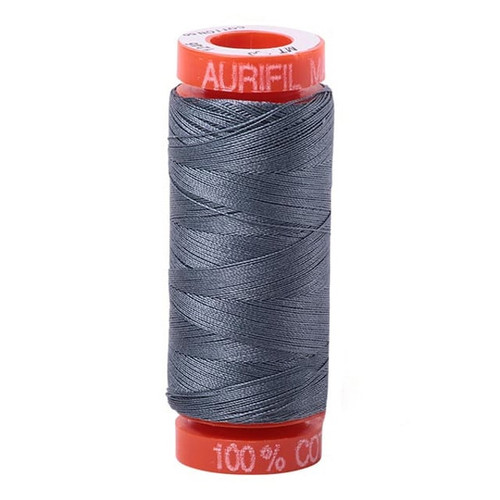 Aurifil Cotton Mako Thread 50 weight Dark Grey Mini Spool 220 yards / 200 meters