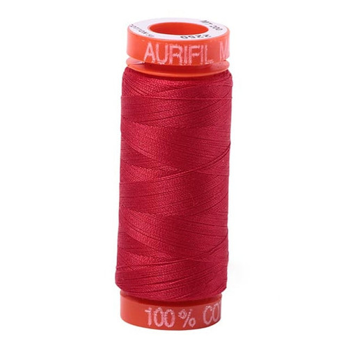 Aurifil Cotton Mako Thread 50 Weight Red Mini Spool 220 yards / 200 meterss