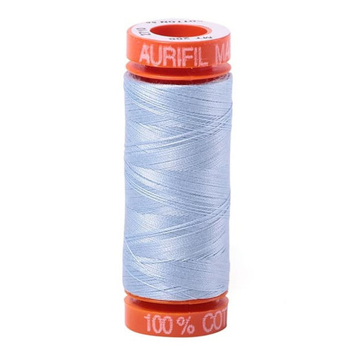 Aurifil Cotton Mako Thread 50 weight Light Robins Egg Mini Spool 220 yards / 200 meters