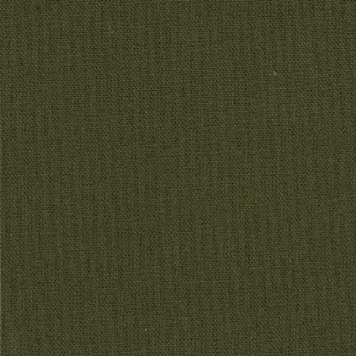 Moda Bella Solid PINE, olive green fabric textile with a smooth, tightly woven texture.