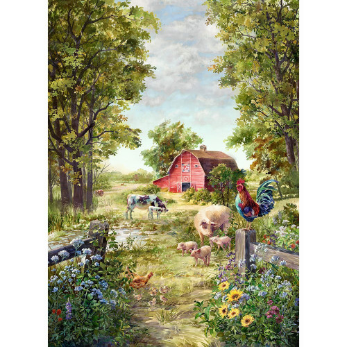 Hoffman Fabrics Homestead Memories Farm Scenic
