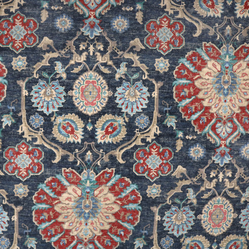 Covington Fabrics Bashir Ink Weathered Kilim Rug Print Ink Blue