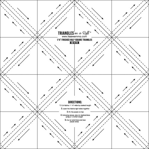 Its Sew Emma 1 3/4 Inch Finished Half-Square Triangles