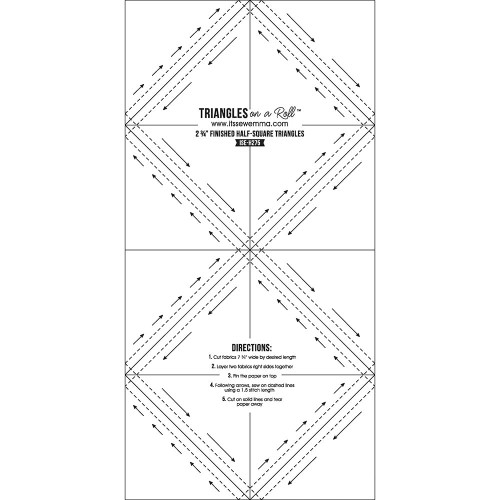 Its Sew Emma 2 3/4 Inch Finished Half-Square Triangles