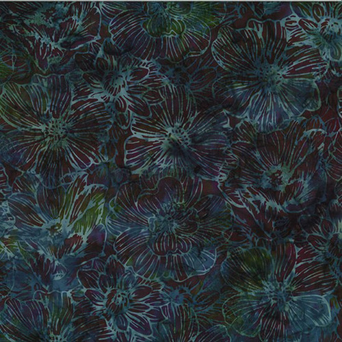 Hoffman Fabrics Bali Batiks 2022 Fawn and Fauna Flower Blooms Vineyard