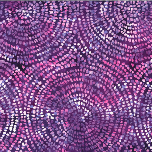 Hoffman Fabrics Bali Batiks 2022 Violet Rays Seed Mandala Pansy