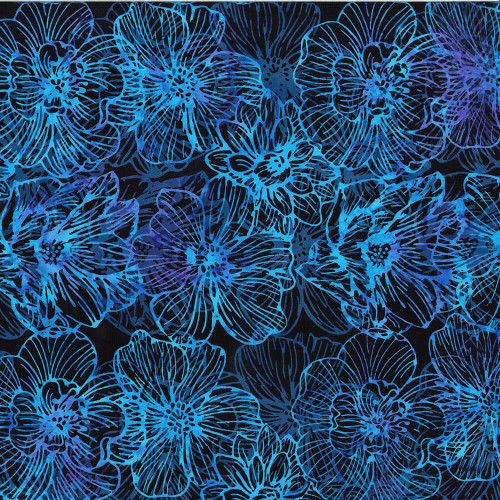 Hoffman Fabrics Bali Batiks 2022 When in Wisteria Flower Blooms Riviera